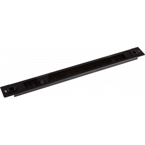 19" панель с щеточным вводом 1U, быстросъемная, черная